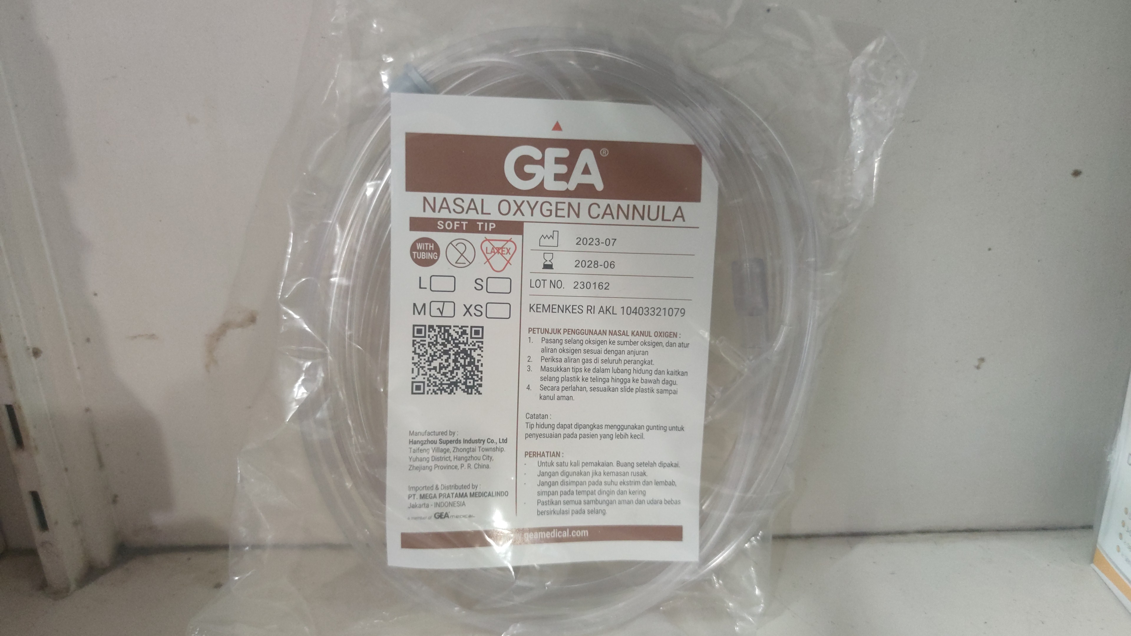 SELANG OKSIGEN / NASAL OXYGEN CANNULA